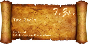 Tax Zsolt névjegykártya