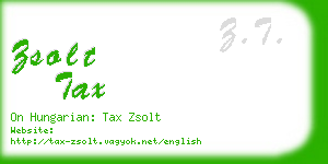zsolt tax business card